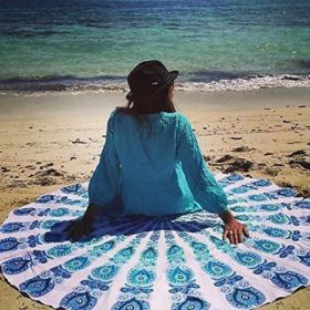 Mandala Beach Roundie Tapestry