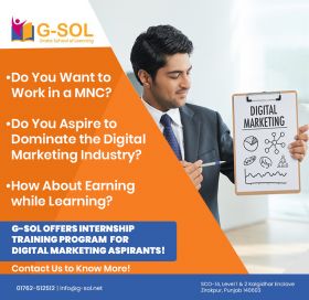 Digital marketing industrial training in Zirakpur