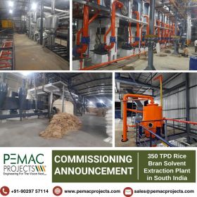 350 TPD Rice Bran Solvent Extraction Plant