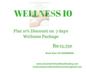 Flat 10 percent off on 7 Days Ayurvedic Wellness Massage