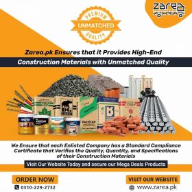 Zarea.pk is the first and largest Online Marketplace for Construction and Finishing Materials