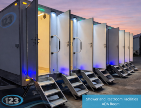 Temporary 123 - Shower Trailers, Locker Rooms, Laundry, Restroom, Basecamp, Mancamp Bunkhouse Sleepers, Workforce Housing
