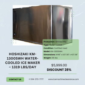 Hoshizaki KM-1300SWH Water-Cooled Ice Maker – 1319