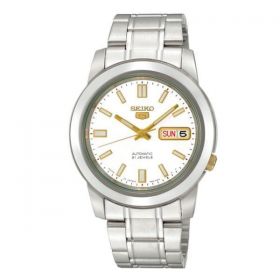 Seiko 5 Men Silver Stainless Steel Automatic Watch