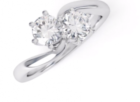 Classic Twin Set Diamond Engagement Ring