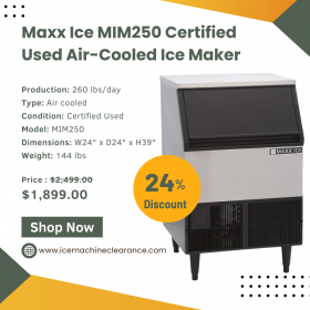 Maxx Ice MIM250 Certified Used Air-Cooled Ice Make