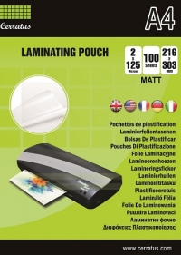 Cerratus Laminating Pouch A4 216x303 125mic MATT