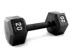 Cast iron hex dumbbell