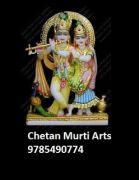 Marble Radha Krishna Statue | Chetanmurtiarts.onli