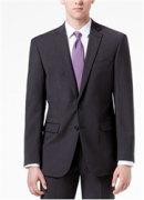 Solid Black Vested Slim Fit Suit 