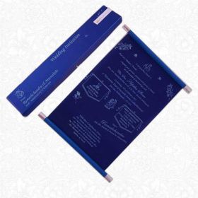 Unique And Attractive Scroll Card In Blue
