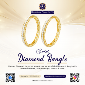 Gold Diamond Bangle