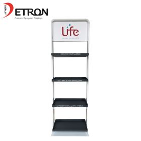 Supermarket metal bottle floor display stand