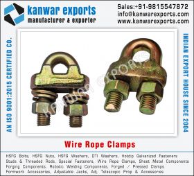 Wire Rope Clamps manufacturers exporters in India 
