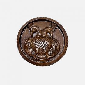 Twin Parrot Wood Finish Wall Mount