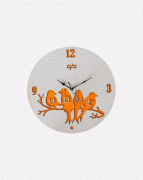  Orange Color Birds Wall Clock