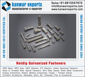 Hotdip Galvanized Fasteners manufacturers exporter
