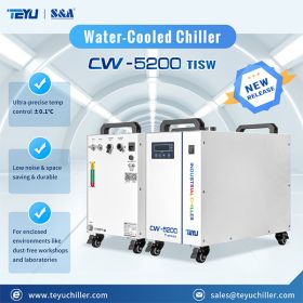 TEYU Water Cooled Chiller CW-5200TISW 0.1℃ Precisi