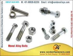 Monel Alloy Bolts manufacturers exporters supplier