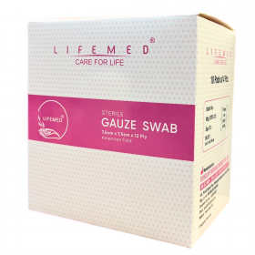 Sterile Gauze Swab 7.5cm x 7.5cm x 12ply Box of 10