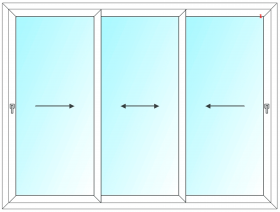 3 track upvc glass sliding windows