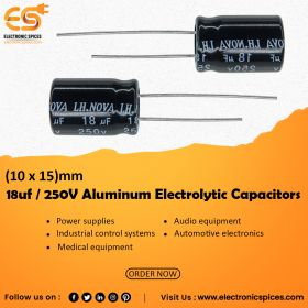 18uf / 250V Aluminum Electrolytic Capacitors 