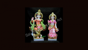 Marble Radha Krishna Statue