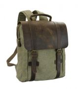 GENUINE LEATHER / CANVAS BACKPACK