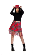 Custom Made Plaid Midi Skirt