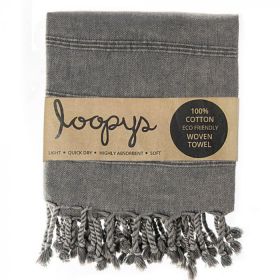 Charcoal Grey Stonewash Turkish Towels