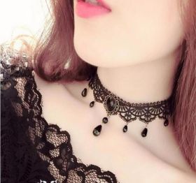 Black Velvet Choker Necklace for Women Statement N