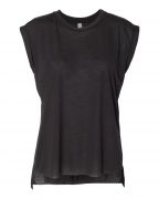 Women’s Flowy Muscle T-Shirt With Rolled Cuffs
