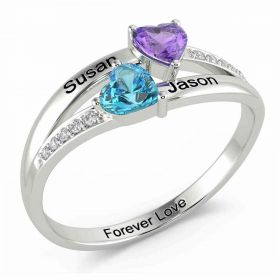 Personalized Quality 925 Sterling Silver Double He