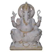 White Marble Ganesha Statue