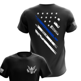 Blue Line Crest Flag T-Shirts | Men’s Tees for Rea