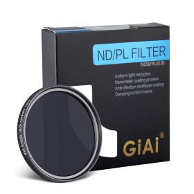 GiAi 55mm smooth Polarized lens Nd8 and Cpl 2in1