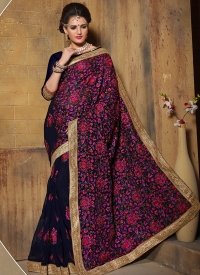 Blue Bamberg Bridal Saree