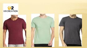 Mens Cotton Round Neck Tshirts