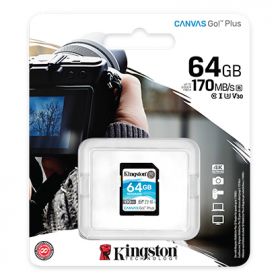 Kingston 64GB Canvas Go Plus SD Card