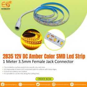 2835 12V DC Amber Color SMD Led Strip 1 Meter 3.5m