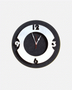 Silver and Black Descent wall clock