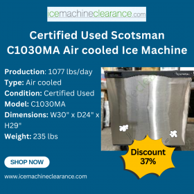 Certified Used Scotsman C1030MA Air cooled Ice Mac