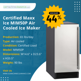 Certified Maxx Ice MIM50P Air Cooled Ice Maker