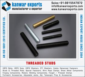 Threaded Studs manufacturers exporters in India Lu