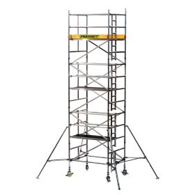 ALUMINUM SCAFFOLDING TOWER WITH LADDER FRAME