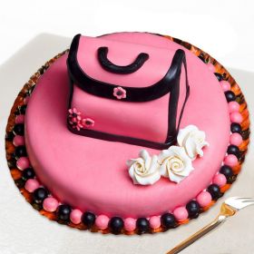 Designer Hand Bag Theme Cake