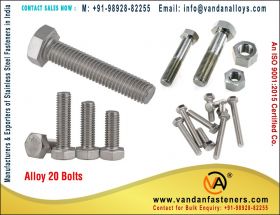 Alloy 20 Bolts manufacturers exporters suppliers s
