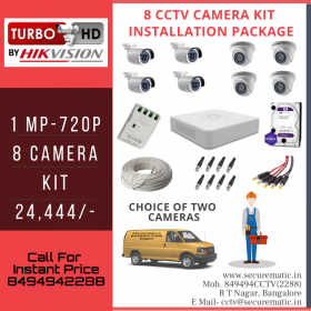 8 CCTV Camera Kit Installation - 1 MP - 720P