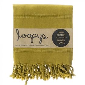 Olive Lime Green Stonewash Turkish Towels