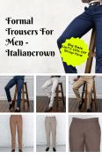 Branded Plain Formal Wear Trousers For Men - Itali